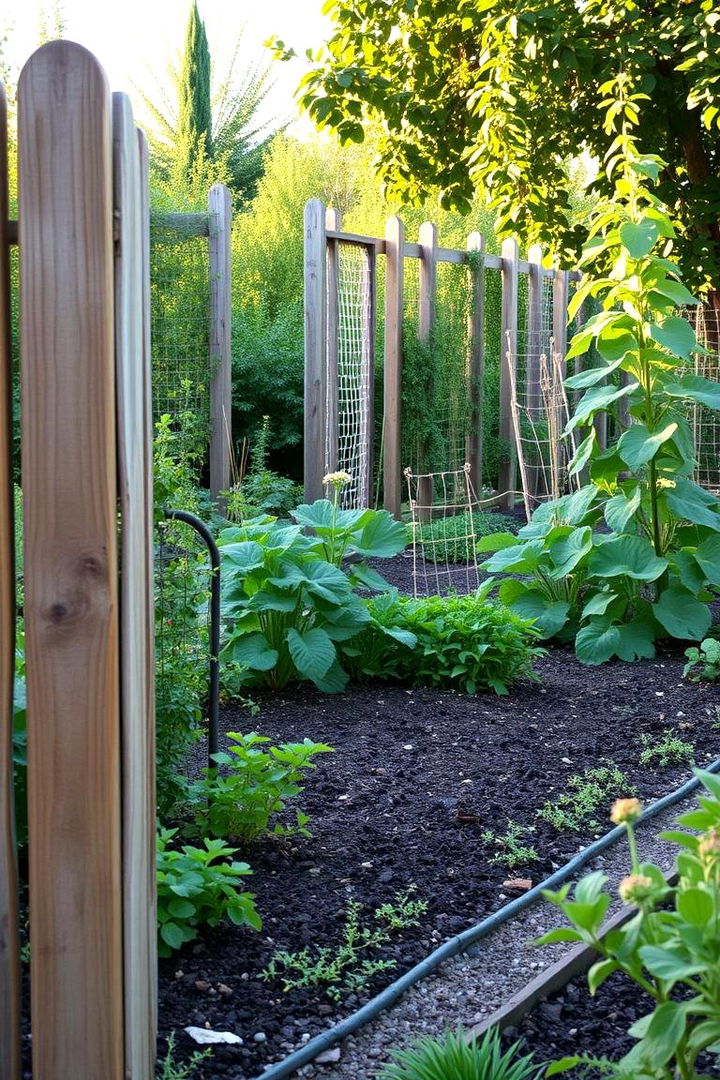 Reclaimed Wood Charm Fence - 22 Vegetable Garden Fence Ideas