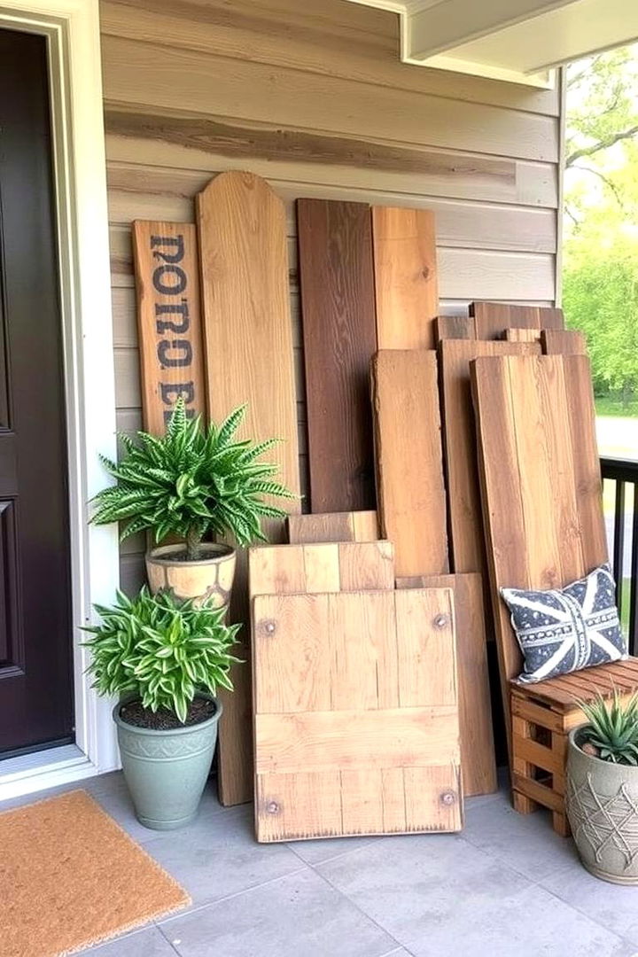 Reclaimed Wood Decor Sustainable Beauty - 22 Rustic Front Porch Ideas