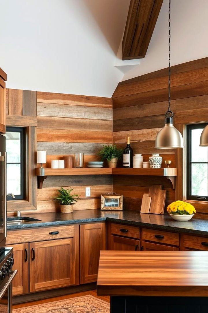 Reclaimed Wood Details - 22 Earthy Kitchen Ideas