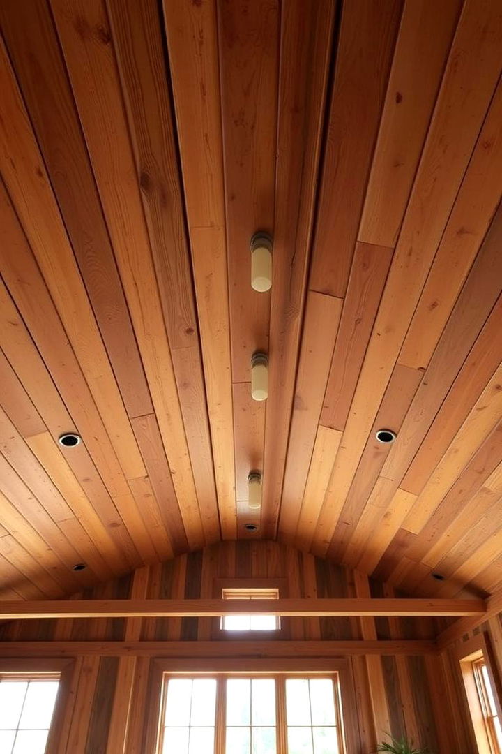 Reclaimed Wood Elegance - 22 Beadboard Ceiling Design Ideas