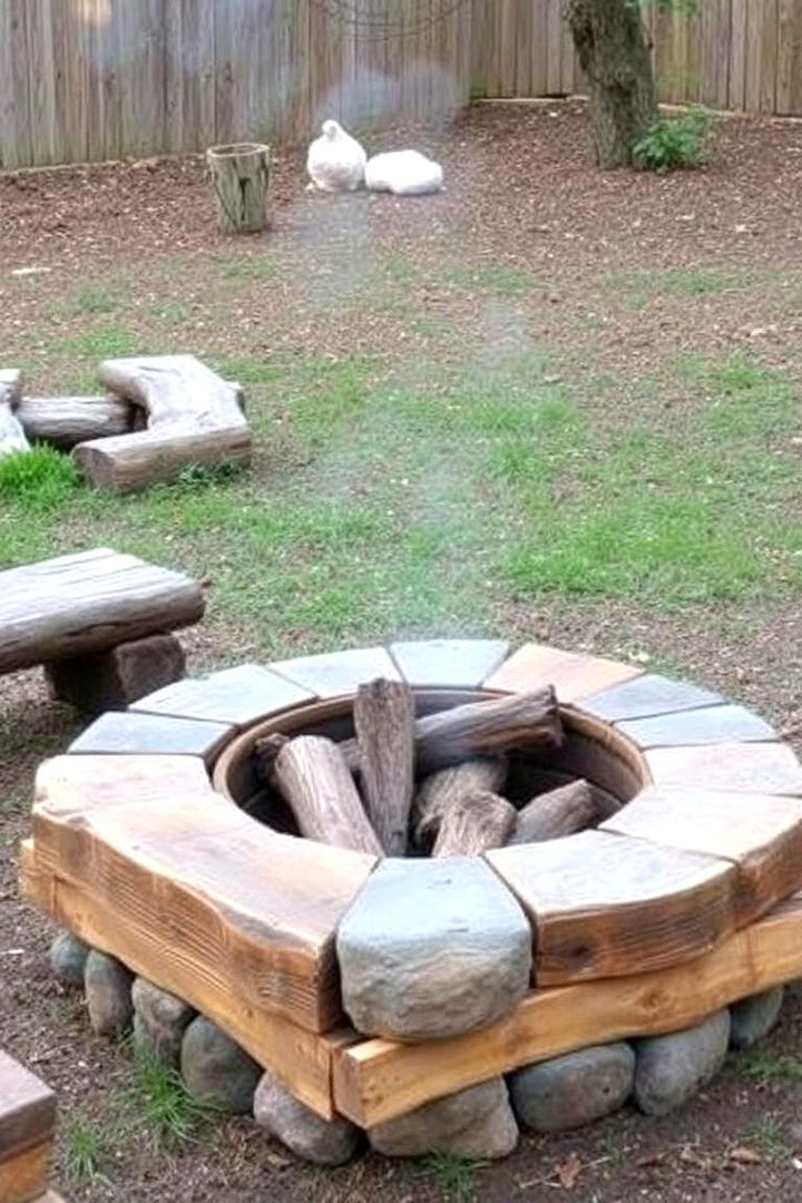 Reclaimed Wood Fire Pit - 22 Fire Pit Ideas