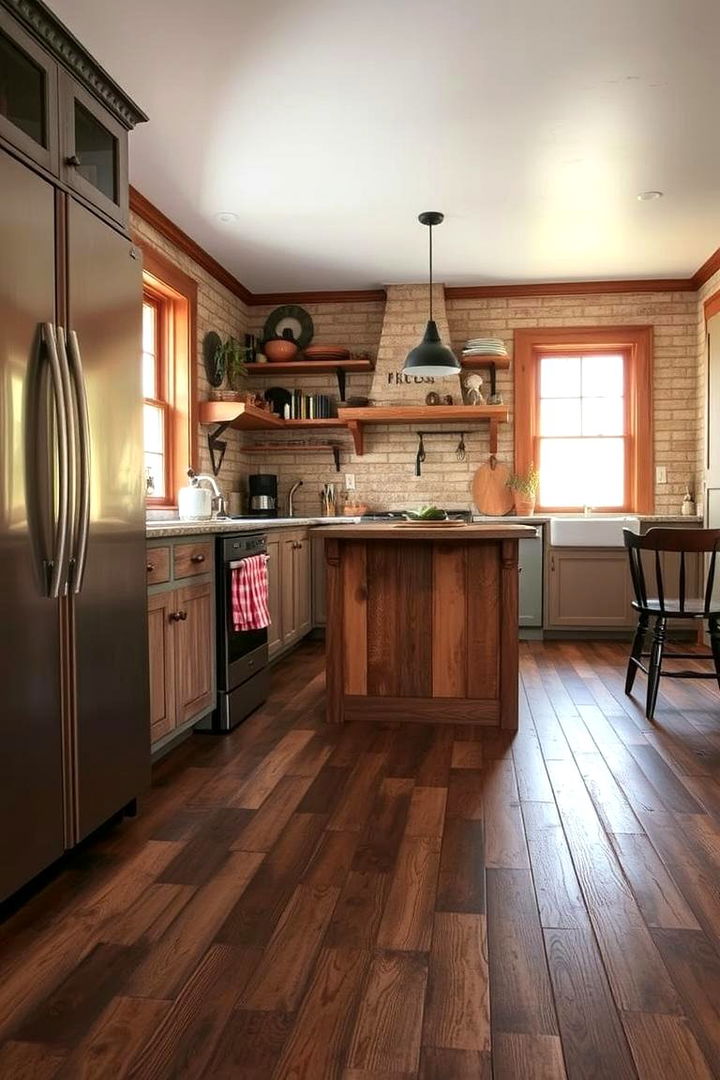Reclaimed Wood Flooring - 22 Kitchen Floor Ideas