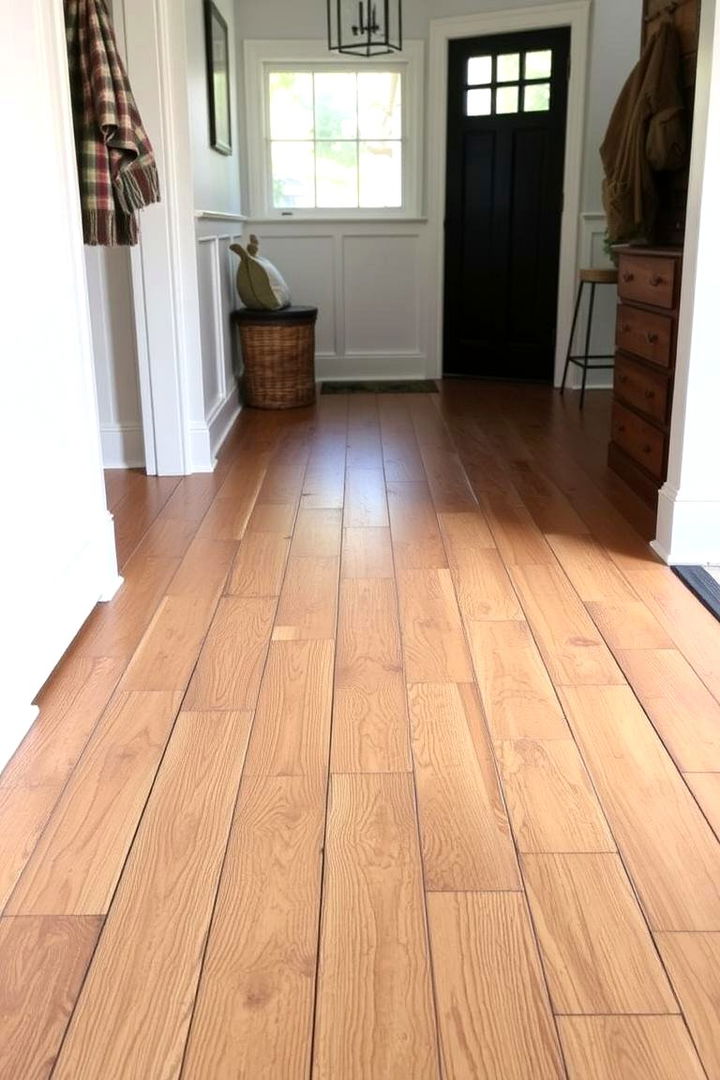 Reclaimed Wood Plank Warmth - 22 Mudroom Floor Ideas