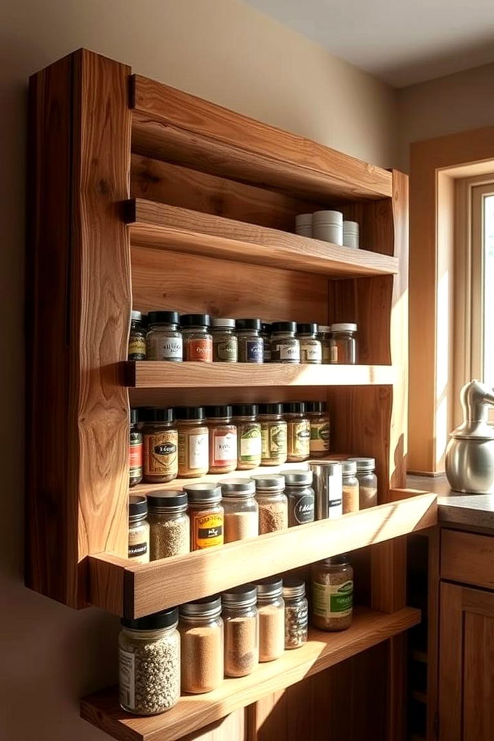 Reclaimed Wood Spice Rack - 22 Spice Rack Ideas