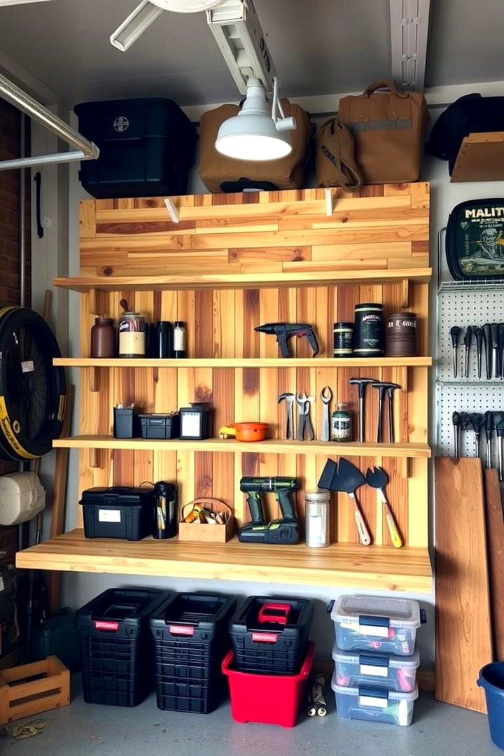 Reclaimed Wood Storage Solutions - 22 Rustic Garage Ideas