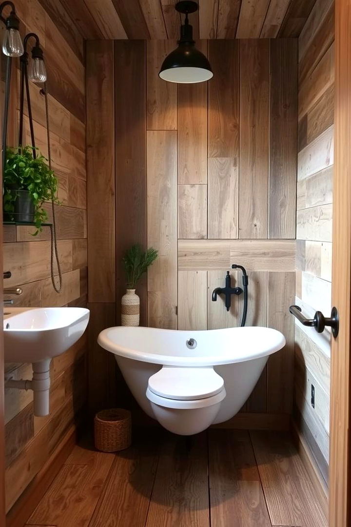 Reclaimed Wood Wainscoting - 22 Bathroom Wainscoting Ideas