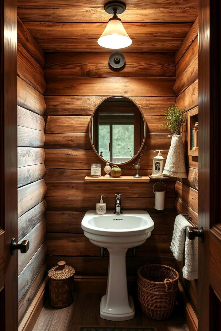 Reclaimed Wood and Vintage Charm - 22 Log Cabin Bathroom Ideas