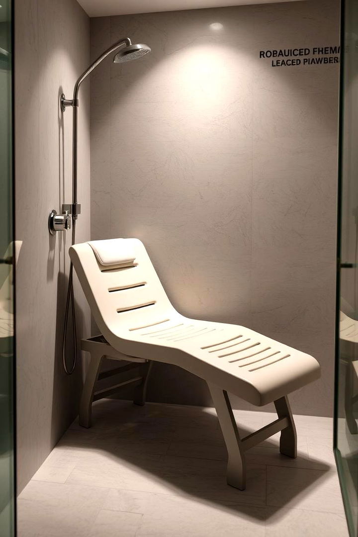 Reclining Bench for Relaxation - 22 Shower Bench Ideas