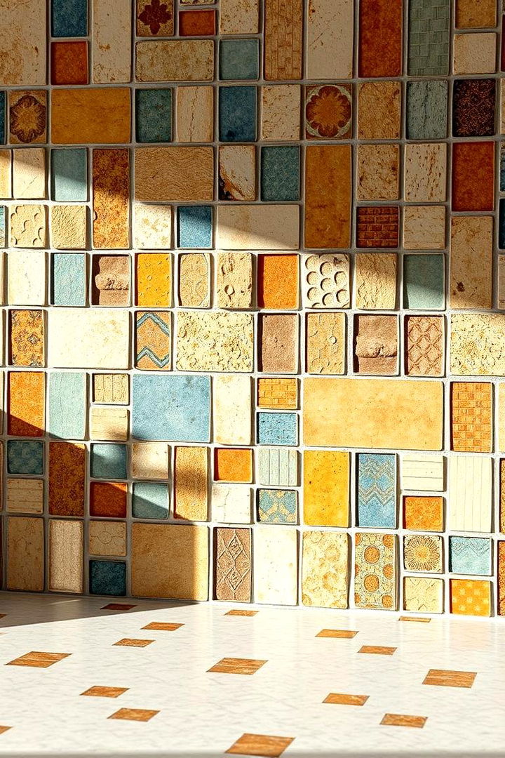 Recycled Ceramic Patterns - 22 Rustic Backsplash Ideas