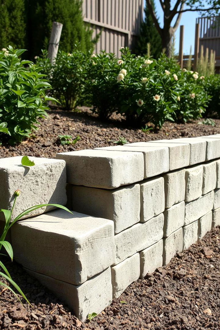 Recycled Concrete Block Designs - 22 Inexpensive Retaining Wall Ideas