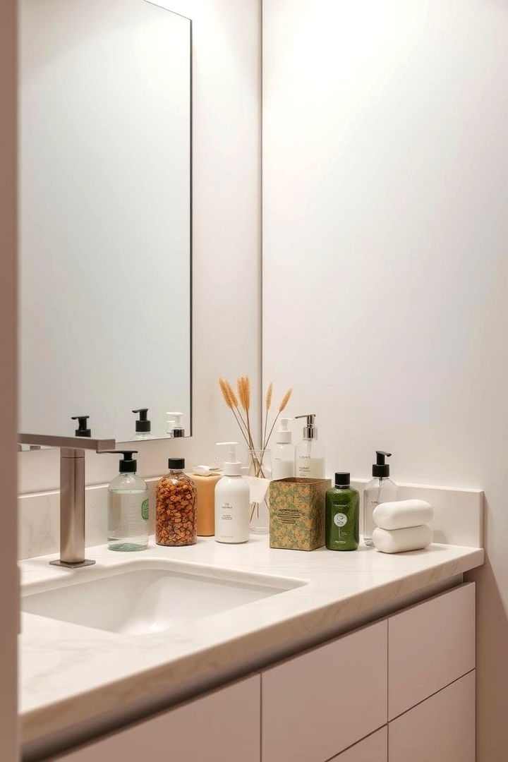 Recycled Containers for Eco Friendly Organization - 22 Bathroom Counter Organization Ideas