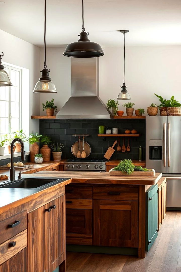 Recycled Eco Chic Design - 22 Green and Brown Kitchen Ideas
