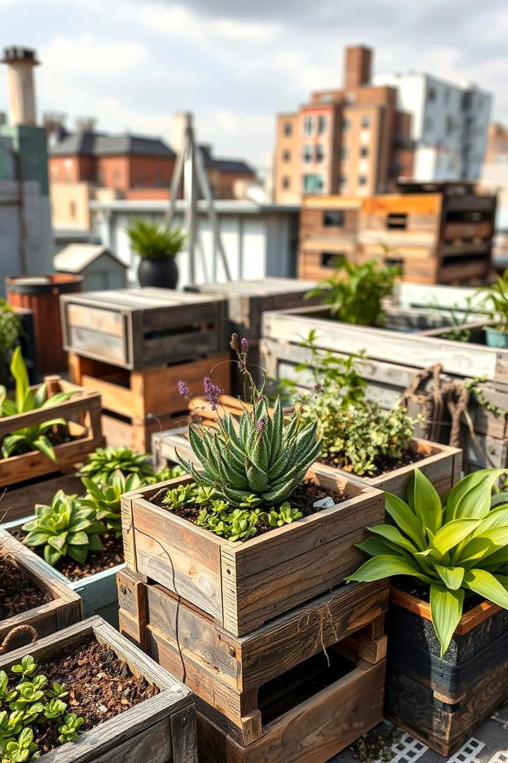 Recycled Garden Art - 22 Rooftop Garden Ideas