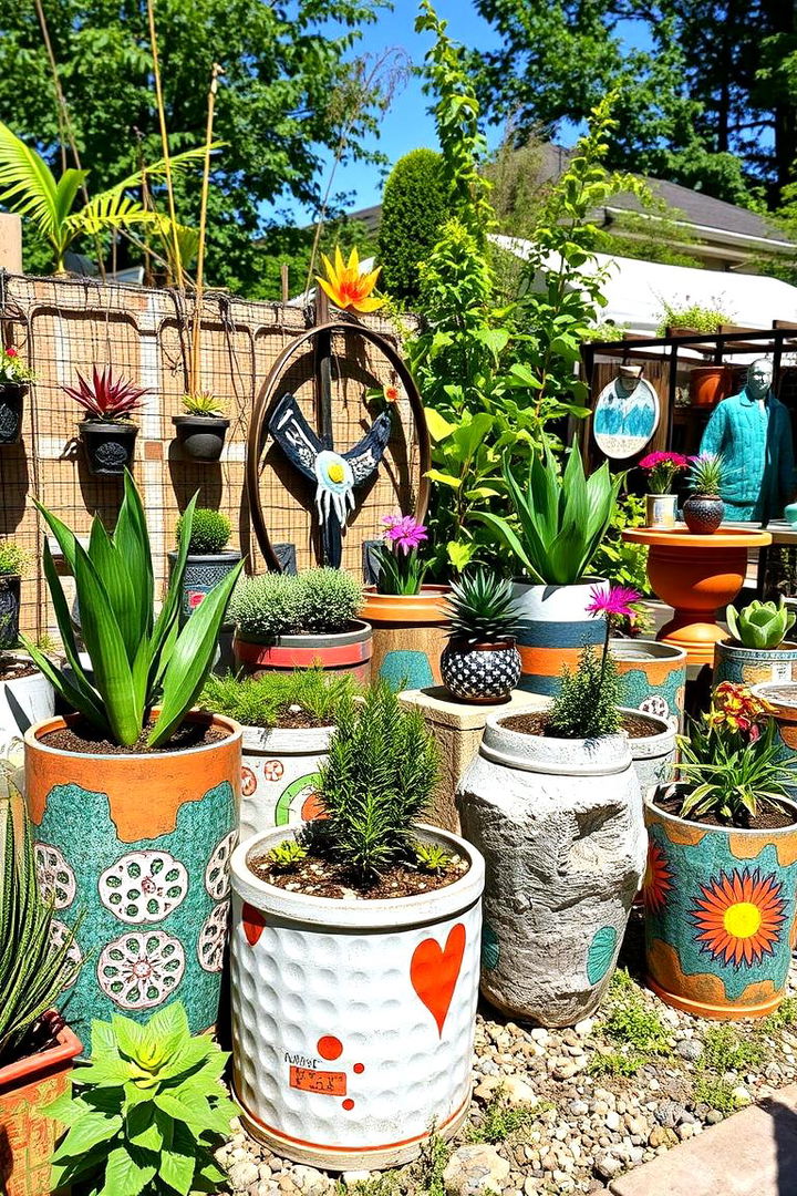 Recycled Garden Creations - 22 School Garden Ideas