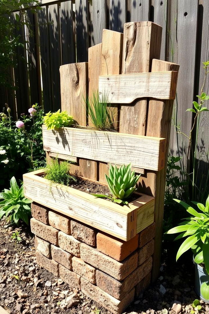 Recycled Garden Features - 22 Small Backyard Landscaping Ideas