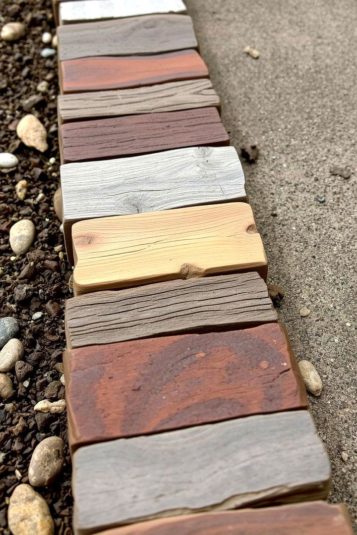 Recycled Material Edging - 22 Garden Edging Ideas
