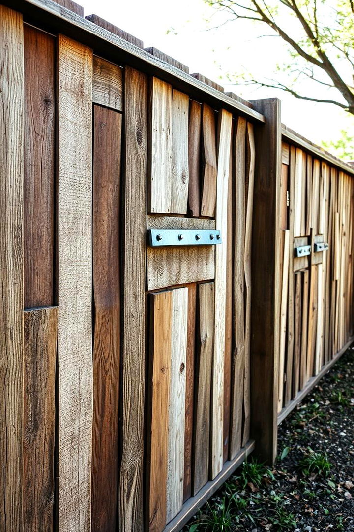Recycled Materials Fence - 22 Cheap Privacy Fence Ideas