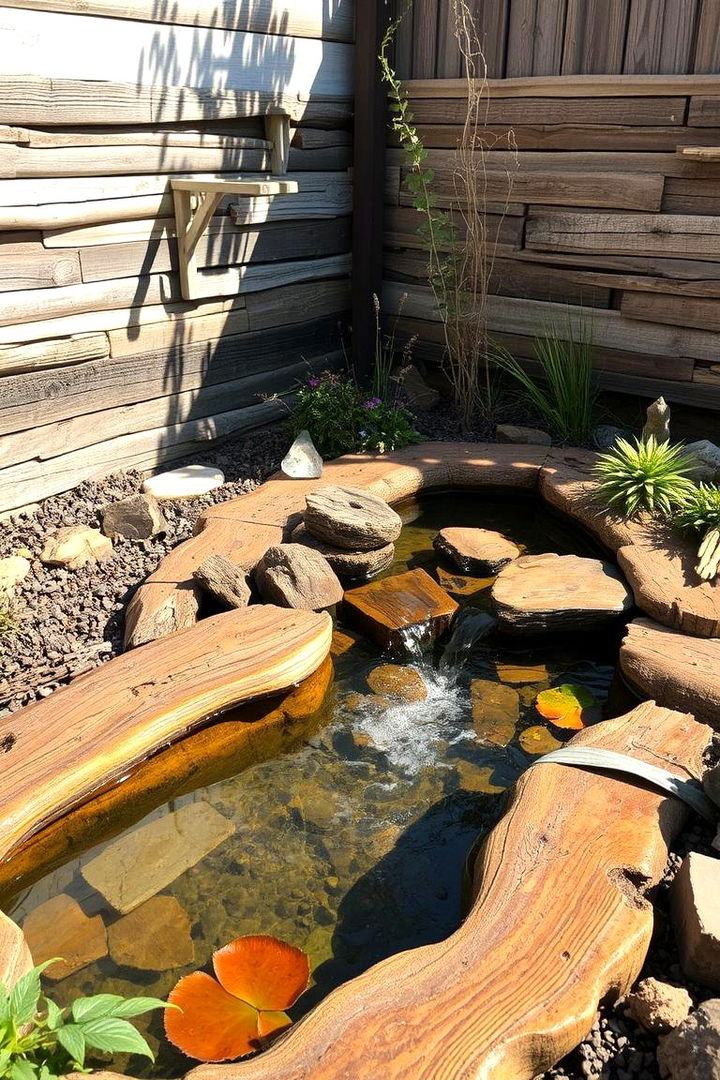 Recycled Materials Water Garden Pond - 22 Raised Garden Pond Ideas