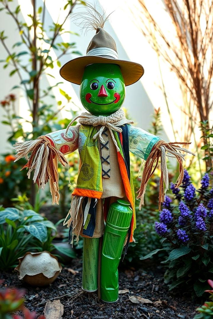 Recycled Materials for Eco Friendly Scarecrows - 22 Garden Scarecrow Ideas
