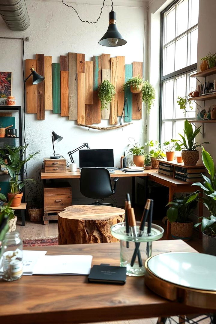 Recycled Materials in Office Decor - 22 Green Home Office Ideas