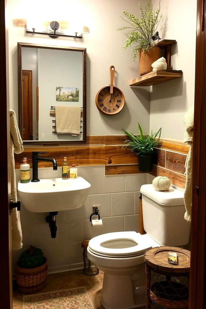 Recycled Materials - 22 Small Green Bathroom Ideas