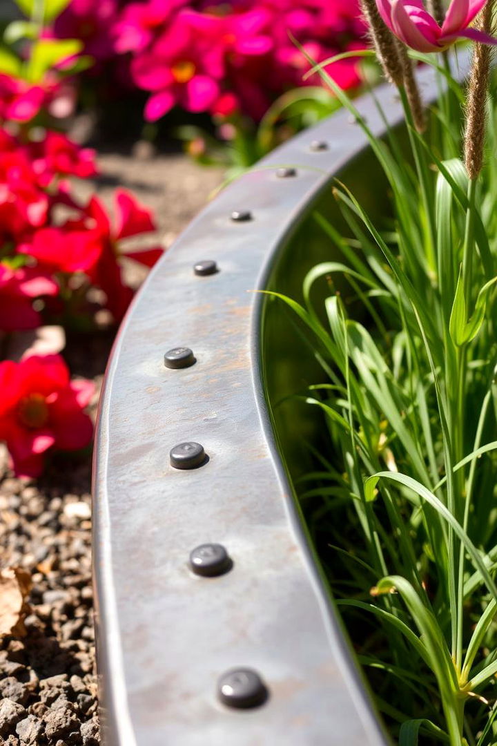 Recycled Metal Edging - 22 Recycled Garden Edging Ideas