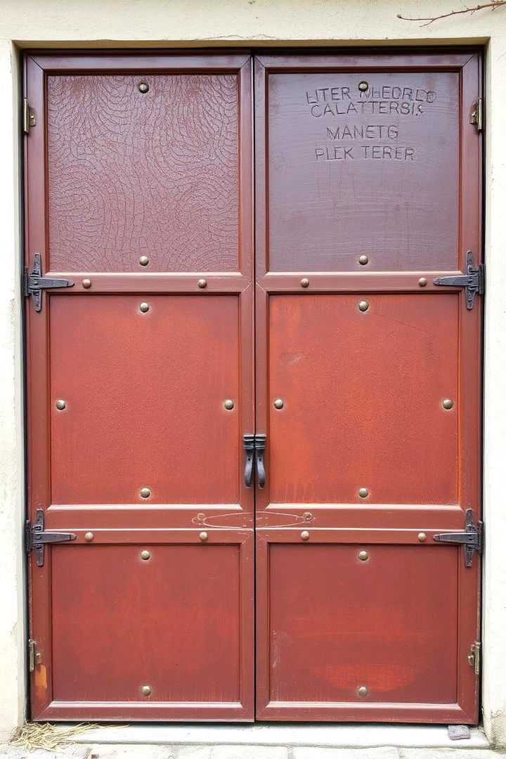 Recycled Metal Style - 22 Green Garage Door Ideas