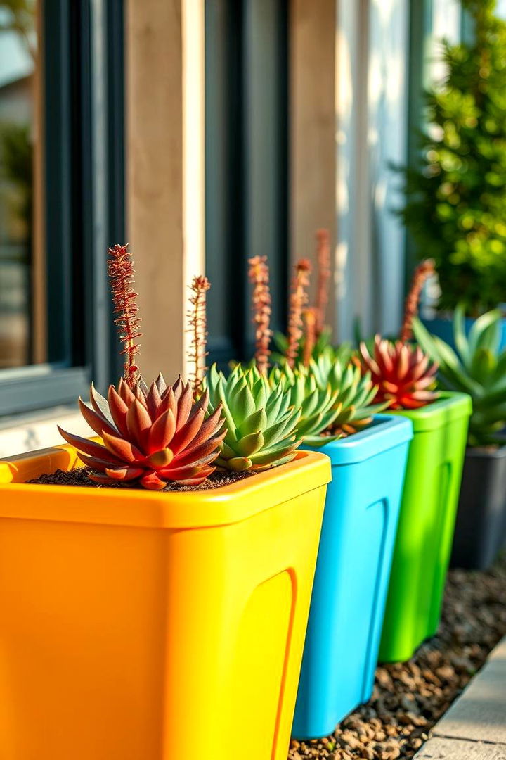Recycled Plastic Creations - 22 Outdoor Succulent Container Ideas