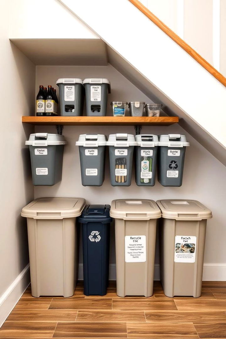 Recycling and Storage Hub - 22 Under Stair Storage Ideas