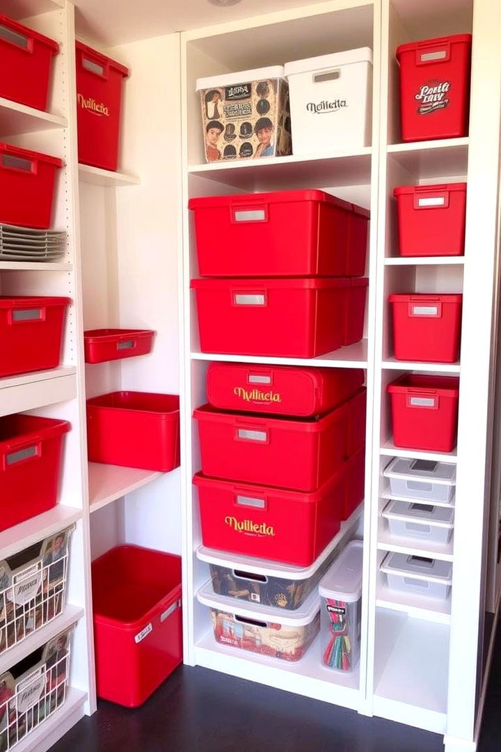 Red Storage Boxes and Organizers - 22 Red Boy Room Ideas