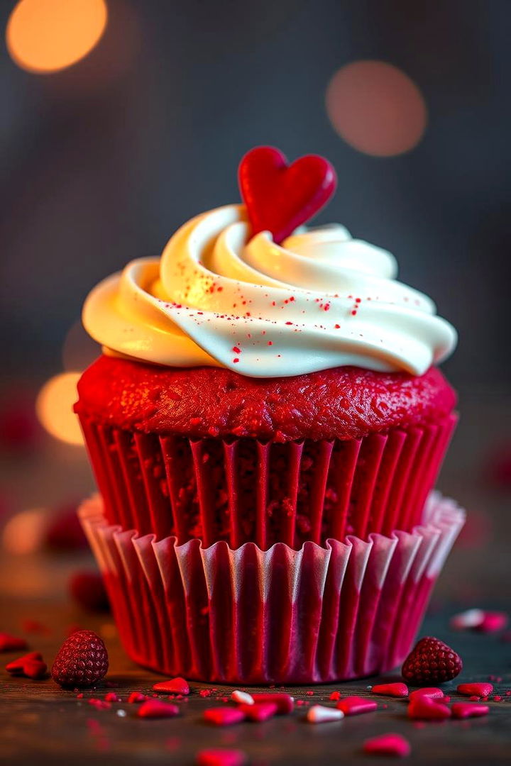 Red Velvet Romance Cupcakes - 22 Wedding Cupcake Ideas