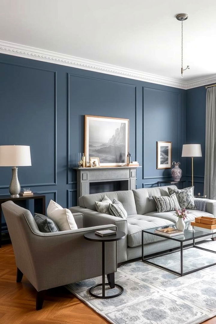 Refined Blue and Grey Mix - 22 Blue and Grey Bedroom Ideas