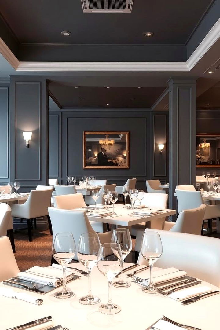 Refined Dining Area Contrast - 22 Grey and White House Interior Design Ideas