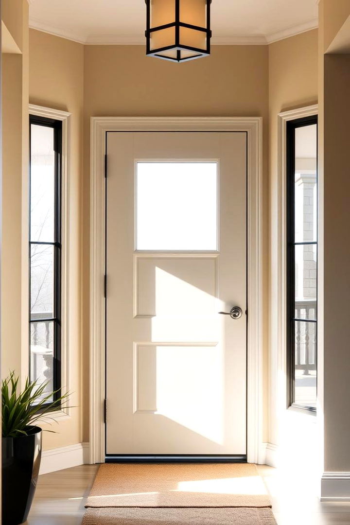 Refined Entryway Focus - 22 beige and black house exterior ideas