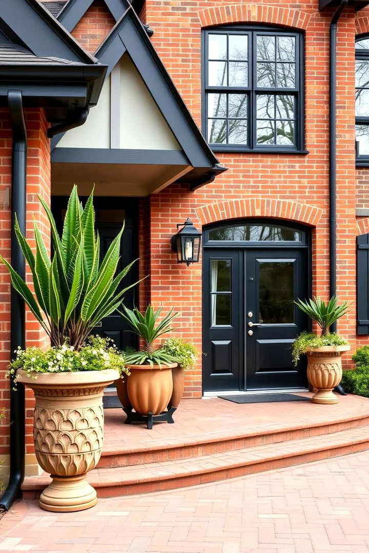 Refined Outdoor Accessories - 22 Red Brick House with Black Trim Design Ideas