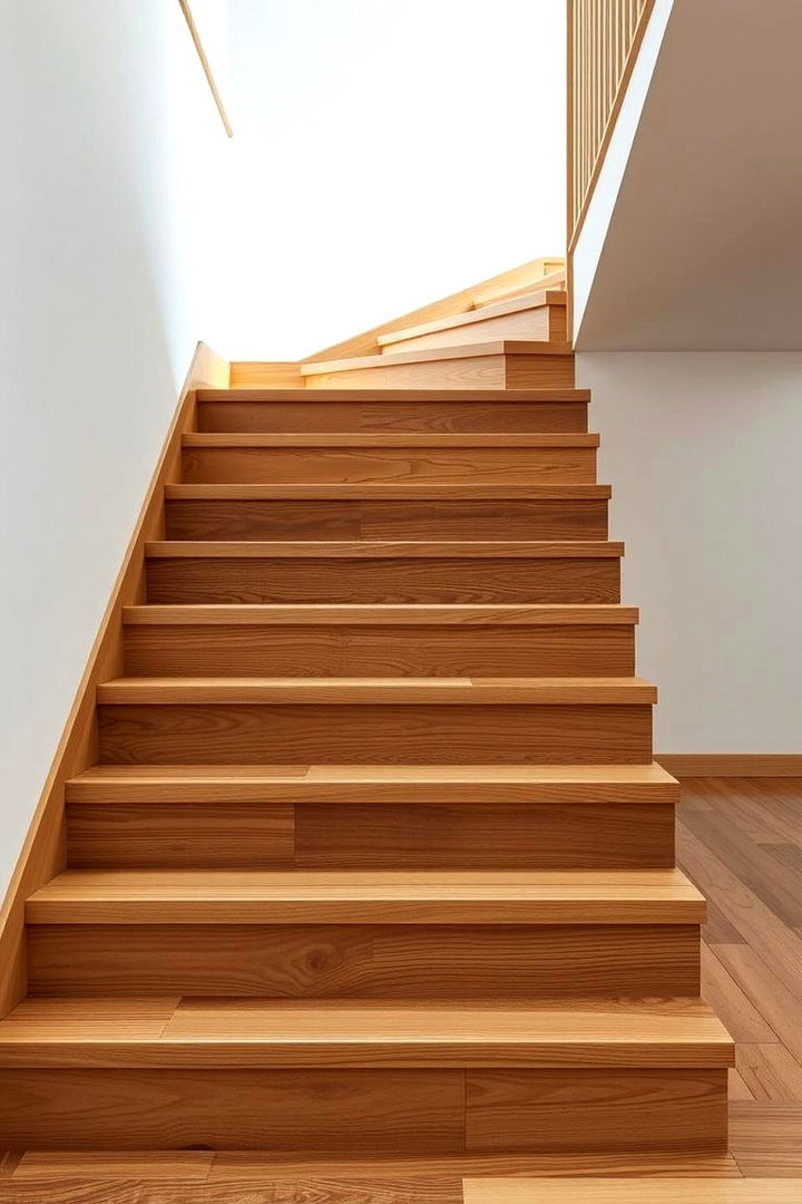Refined Texture Play - 22 White Oak Staircase Ideas
