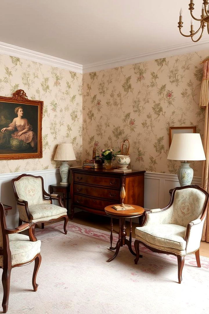 Refined Wallpaper Accents - 22 Victorian Bedroom Ideas