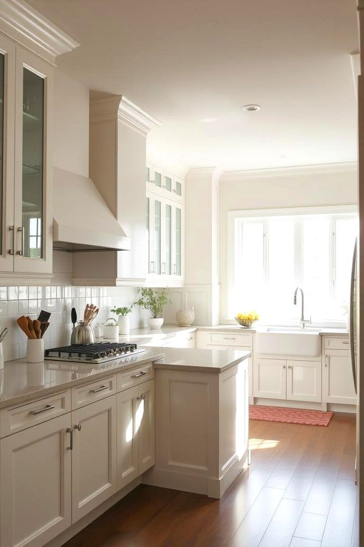 Reflecting Natural Light - 22 Off-white Kitchen Cabinets