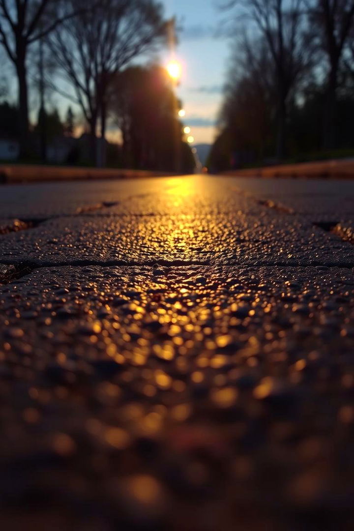 Reflective Asphalt Walkway - 22 Asphalt Walkway Ideas