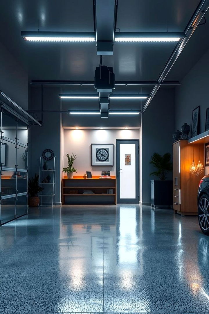 Reflective Lighting Enhancements - 22 Garage Entryway Ideas