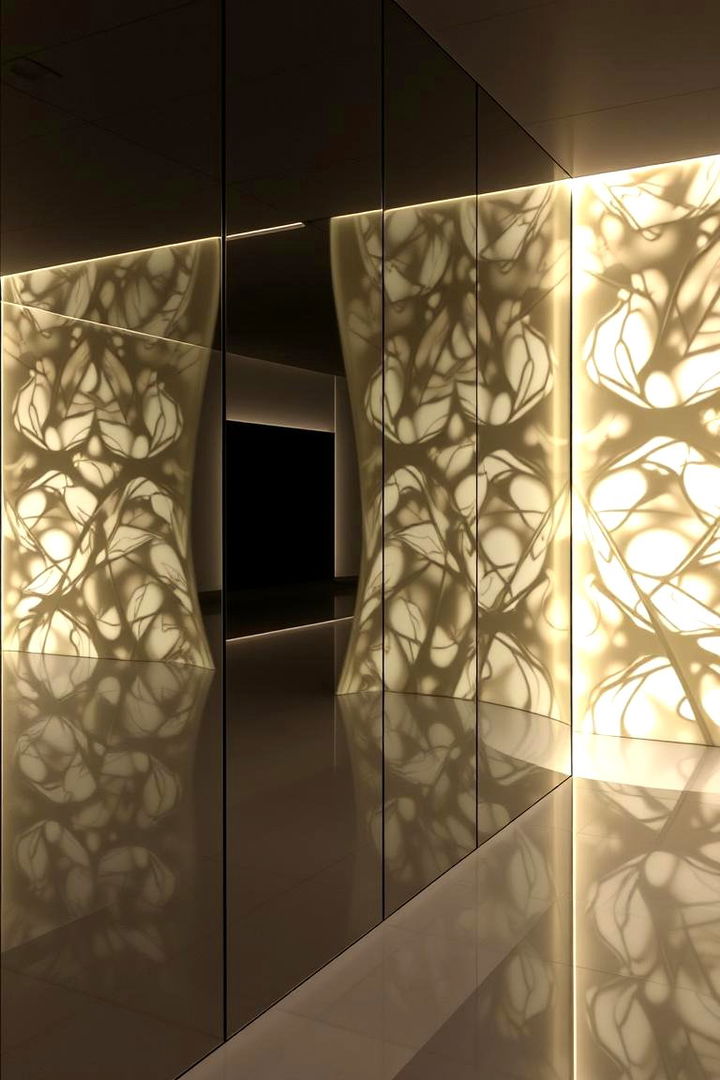 Reflective Mirror Backlighting - 22 Living Room Wall Lighting Ideas