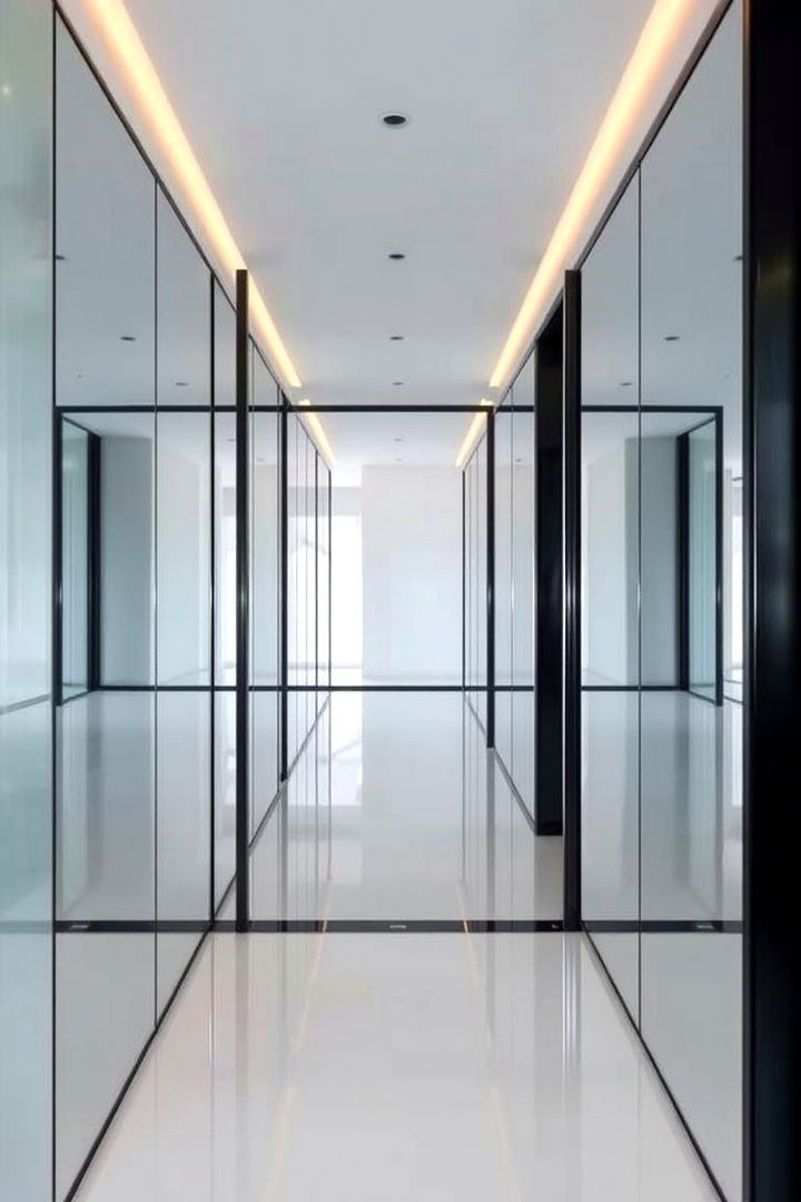 Reflective Modern Mirrors - 22 Black and White Hallway Ideas