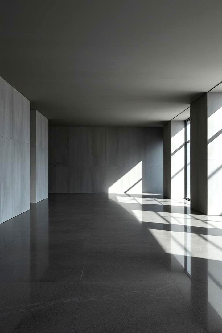 Reflective Mood Balance - 22 Black Ceiling With Grey Walls