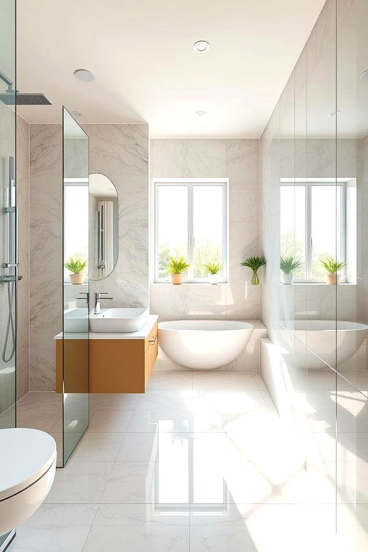 Reflective Surfaces to Enhance Brightness - 22 Spa Like Bathroom Ideas