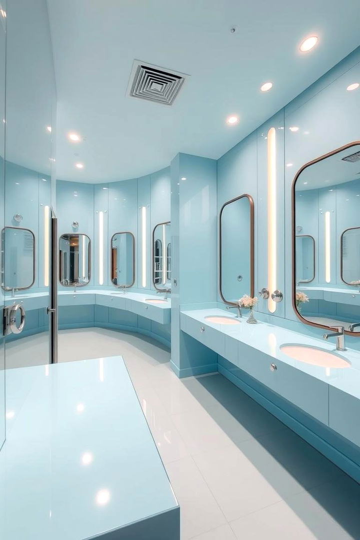Reflective Surfaces - 22 Light Blue Bedroom Ideas