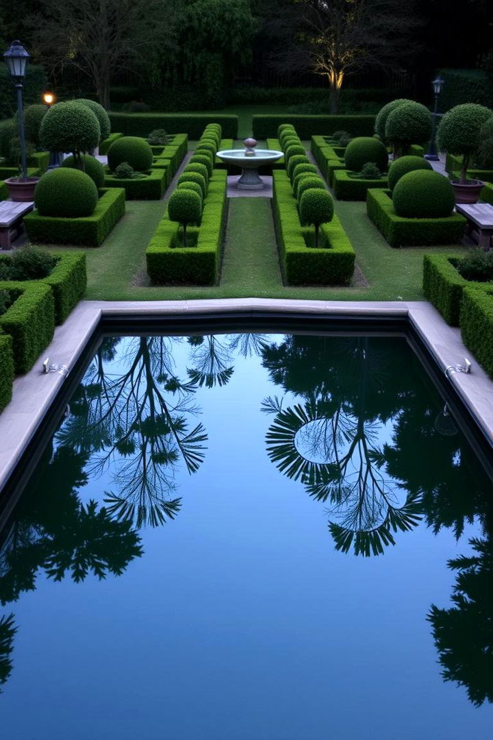 Reflective Water Pond - 22 Formal Garden Ideas