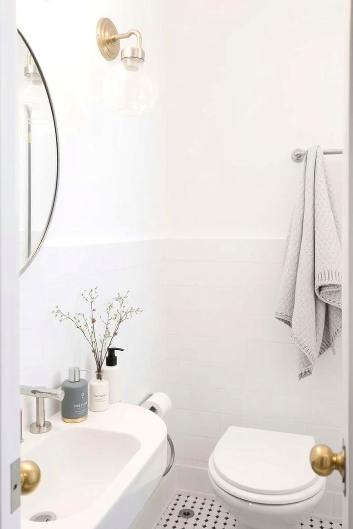 Refresh with Accessories - 22 Small White Bathroom Ideas