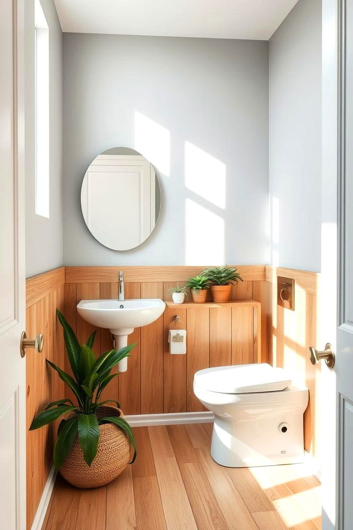 Refreshing Natural Accents - 22 Grey and White Bathroom Ideas