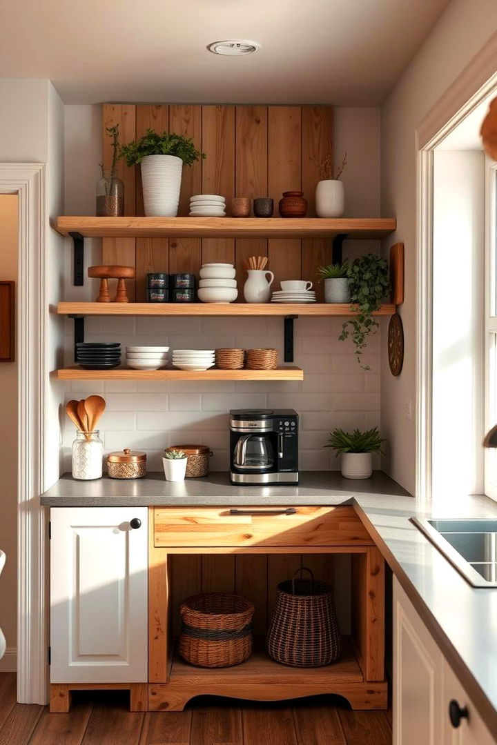 Refreshing Pallet Coffee Corner - 22 Pallet Furniture Ideas