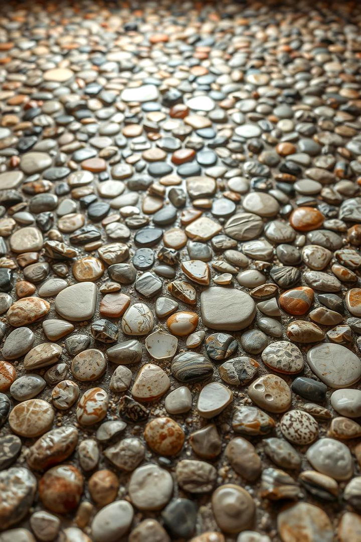 Refreshing Pebble Inspired Flooring - 22 Shed Floor Ideas